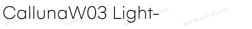 CallunaW03 Light字体转换